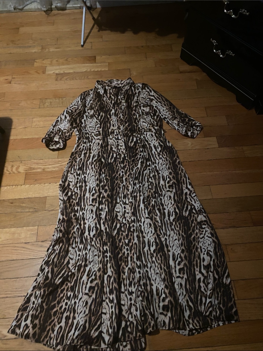 INC International Concepts Leopard Print Maxi Dress - Brown